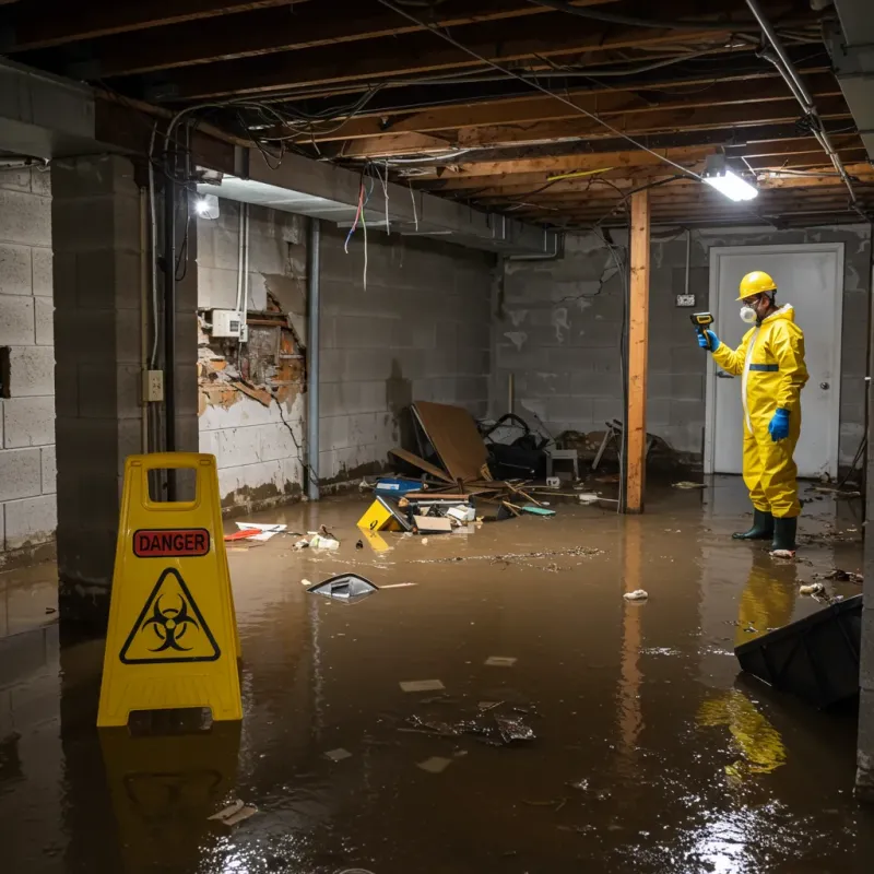 Flooded Basement Electrical Hazard in Washita County, OK Property